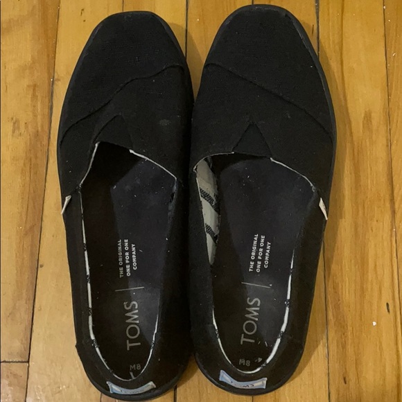 Toms Black on Black Canvas Mens Cupsole Classics - Picture 1 of 4